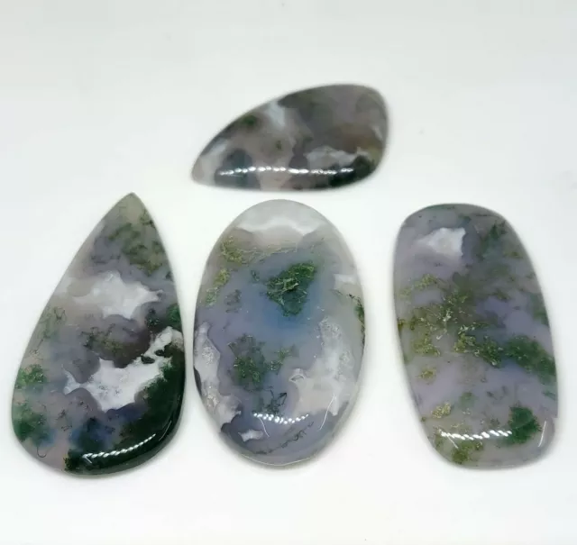 263 cts.Natural Charming Moss Agate Mix Cabochon Handmade Loose Gemstone Lot