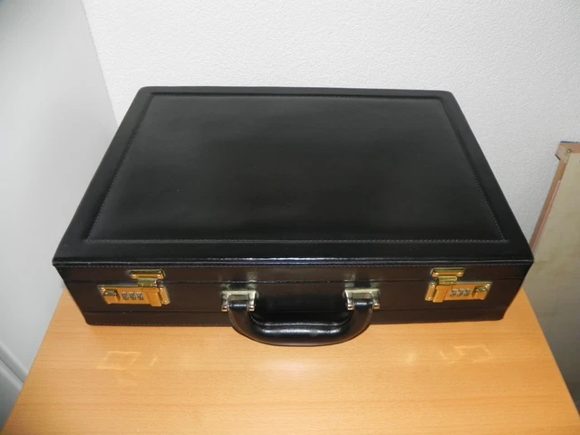 Aktenkoffer echt Leder mit Zahlenschloss verschließbar
