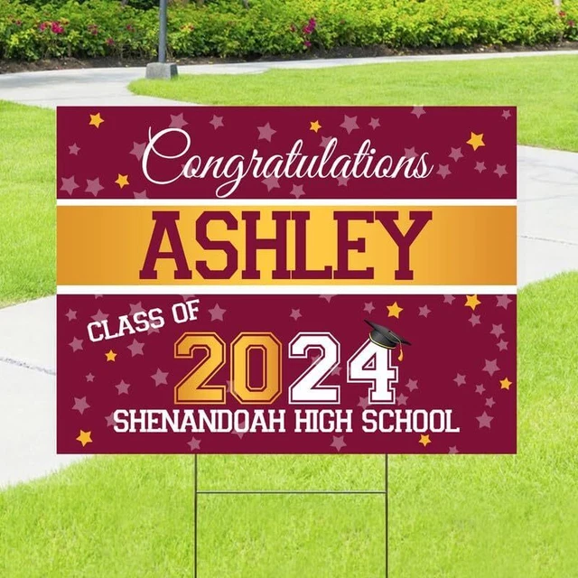 PERSONALIZED GRADUATION YARD Sign 2024 Class of 2024 Graduation Senior