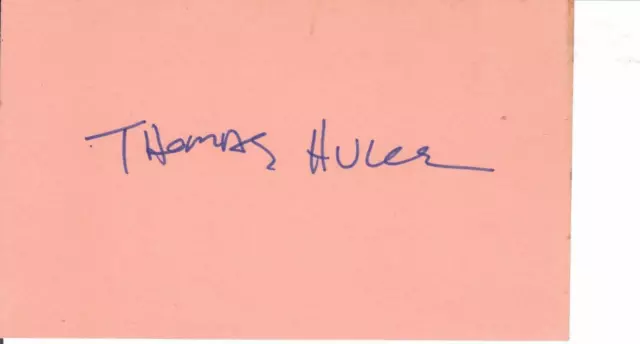 THOMAS HULCE Signed 3X5 Index Card Actor/Animal House COA