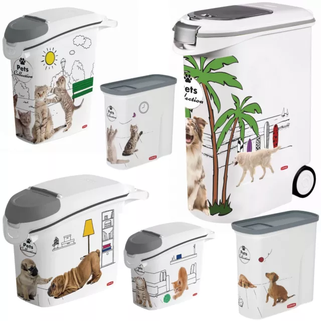 Dog Cat Food Container Storage Box Dispenser 2L 6kg 12kg 10kg 20kg Litter Pet HQ