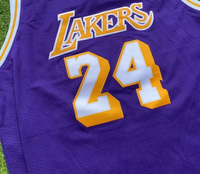 Mens Kobe Bryant #24 Lakers Hardwood Classics Purple Gold Split Los Angeles Lakers  Jerseys 116570-336, Kobe Bryant Lakers Jersey, Mamba Jersey