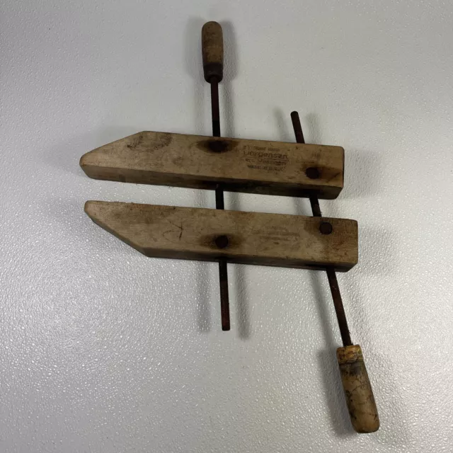 Vintage Jorgensen Adjustable Hand Screw Wood Clamps 14”