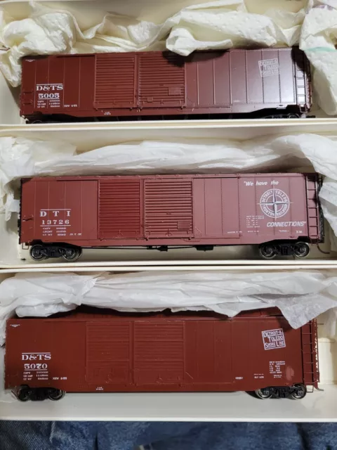 Ho Scale Lot Of 3 Branchline Trains Blueprint Series DT&I 50' AAR DD Boxcars