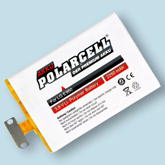 PolarCell Akku für LG Google Nexus 4 E960 Optimus G E975 E970 BL-T5 Batterie