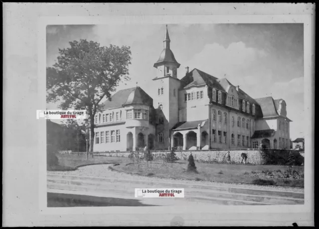 Plaque verre photo ancienne négatif noir et blanc 13x18 cm Remich Luxembourg