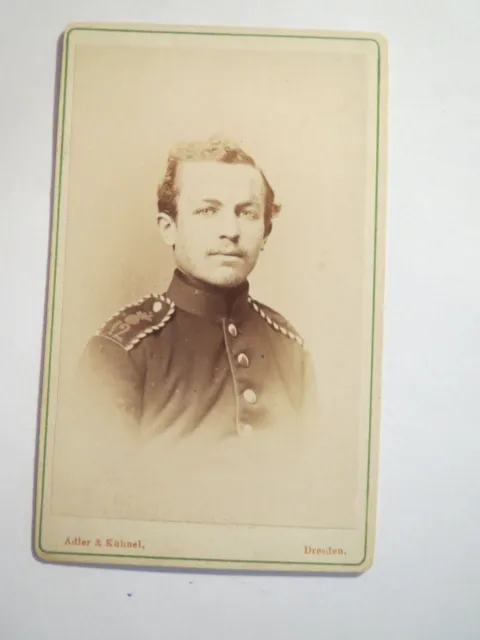 Dresden - 1870/71 - Gustav Fischer als Soldat in Uniform - Regiment Nr. 12 / CDV