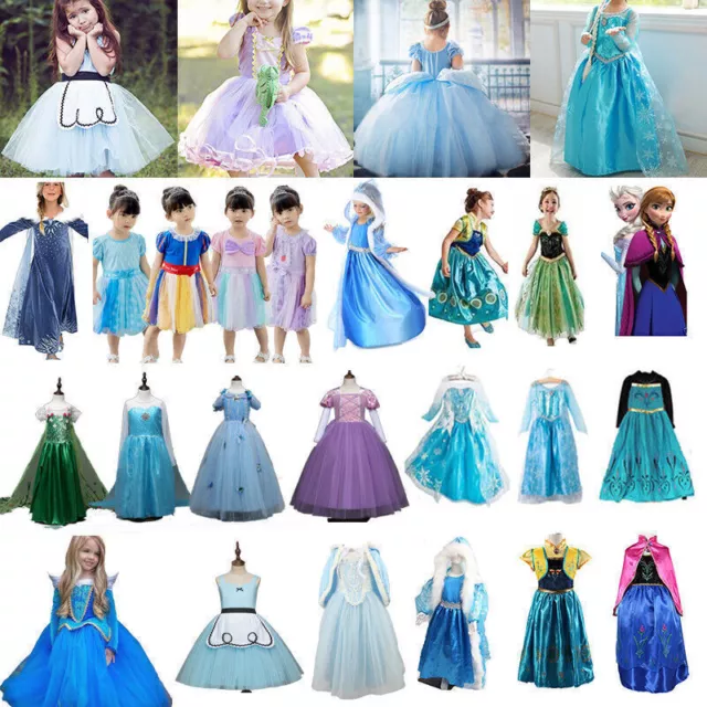 Toddler Kids Girls Princess Cosplay Costume Birthday Party Fancy Dress Costumes 3