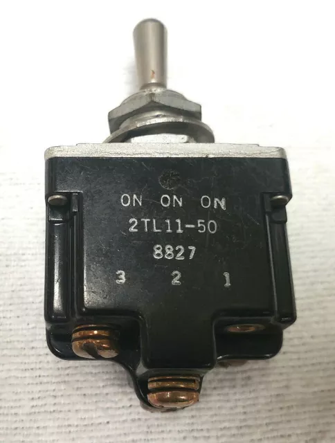Aircraft Toggle Switch 2TL11-50, On-On-(On Mom) DPDT, TL Series, Panel Mount