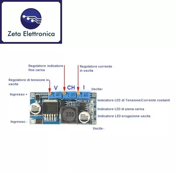 Modulo Lm2596S Convertitore Dc-Dc Step Down Di Tensione Alimentatore Regolatore. 3