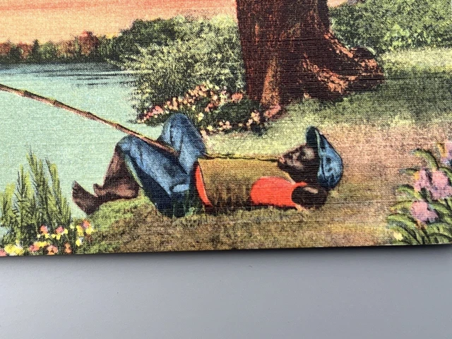 Old Original African American Black Americana Fishing Suwannee River Florida