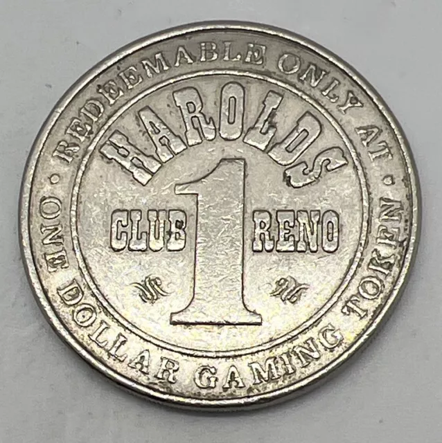 Harolds Club Casino Reno Nevada NV $1 Slot Gaming Token Nickel 1988