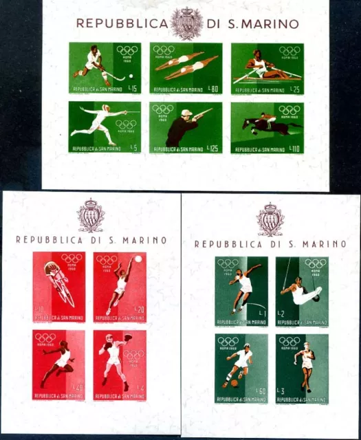 San Marino 1960 - Foglietti Olimpiadi  Nuovi ** Mnh