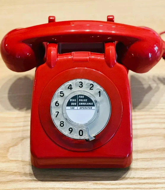 DIAL RETRO RED Old Classic Landline Phone, Good Working Order £20.00
