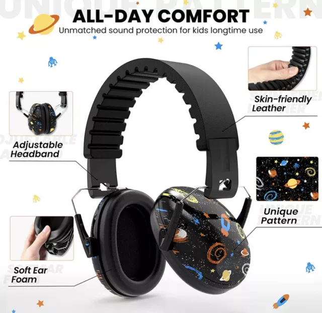 Kids Noise Canceling Ear Muff Headphones- Ear Protection - Ages 3 - 16