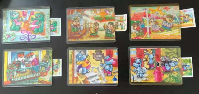 6 verschiedene Puzzles Top Ten Teddies / hippos / fuxies / Dapsy Dino + 5 BPZ