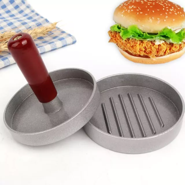 Round Hamburger Press Hamburger Meat Beef Grill Burger Press Patty Maker M#km