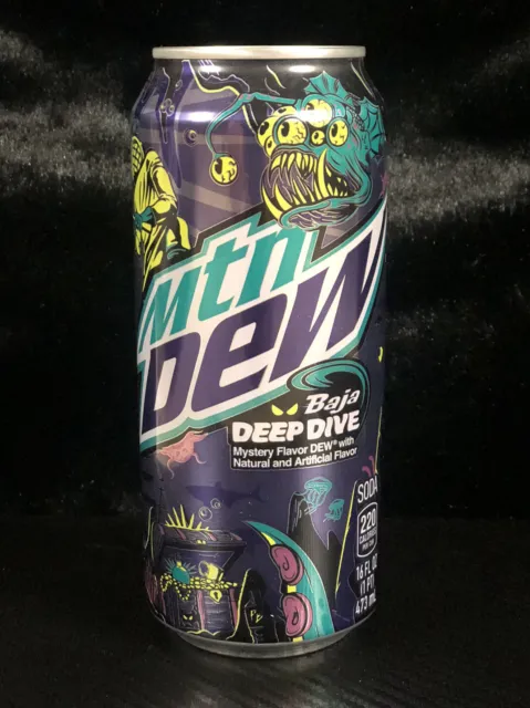 Mtn Dew Baja DEEP DIVE Rare Limited Edition Full New Unopened 16oz Can