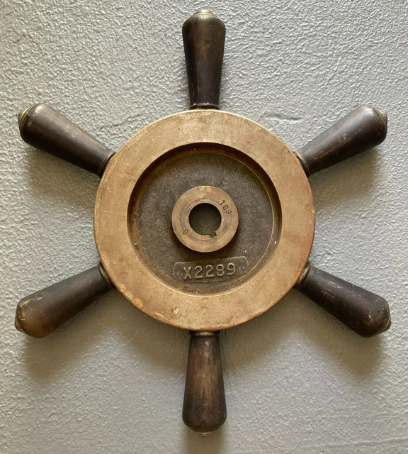 Vintage Bank Vault Door 6 Spoke Handle - Rare