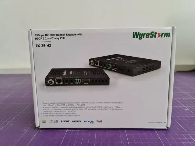 Wyrestorm EX-35-H2 35m HDBaseT Extender Full UHD 4K UR