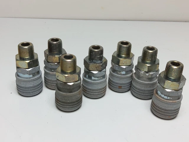 Lot Of 7 Dynaquip D4 1/4" Female Quick Couplers (New)