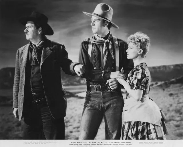 John Wayne, Claire Trevor, George Bancroft - Stagecoach (1939) - 8 1/2 X 11