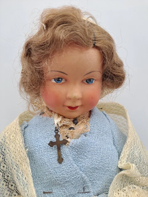 Ancienne Poupée Chinoise En Tissu – Maman Et Enfant – 45 Cm – Collection Ethnique Vintage
