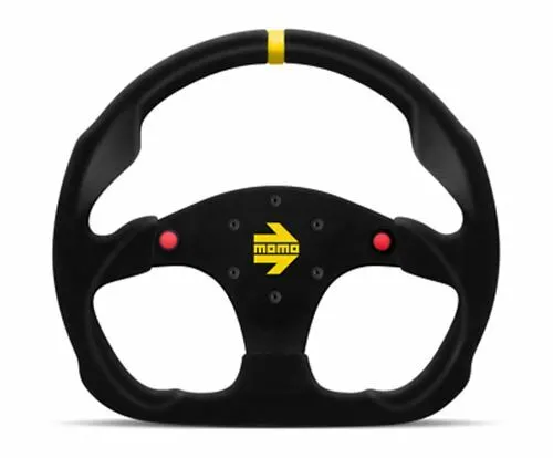 MOMO Steering Wheel Mod 30 with Buttons Black Suede 320mm