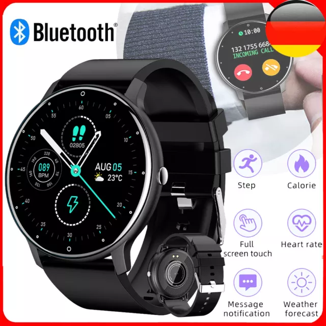 Für Samsung iPhone Smartwatch Armbanduhr Blutdruck Fitness Herren  Tracker Damen