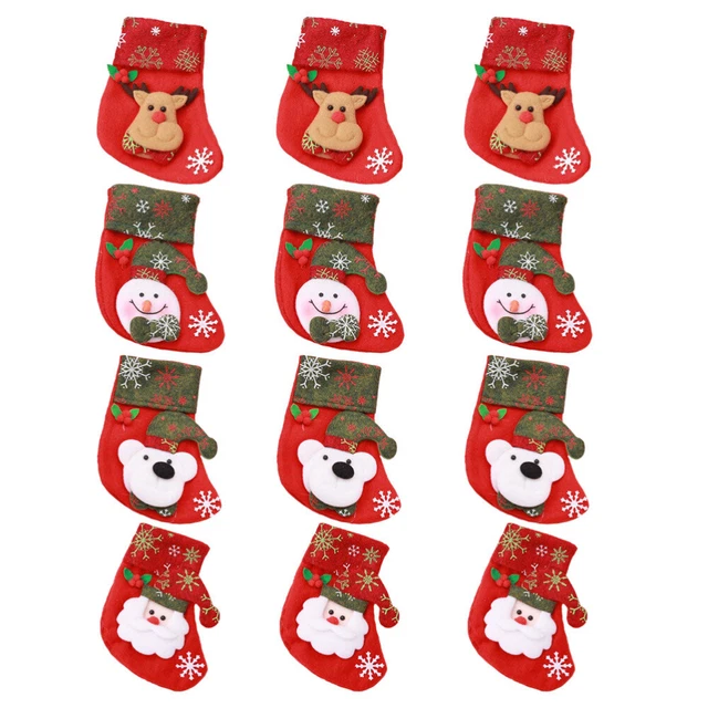 Tela Bolsa de Navidad Con Dulces Medias de Navidad Navidad