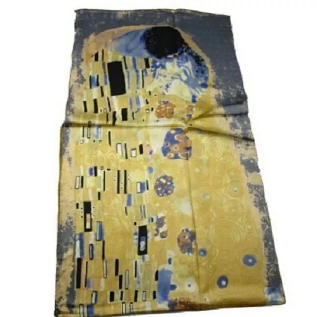CARLTY'S Silk Scarf. 100% Pure Silk - Elegant and Famous works of Gustav Klimt.