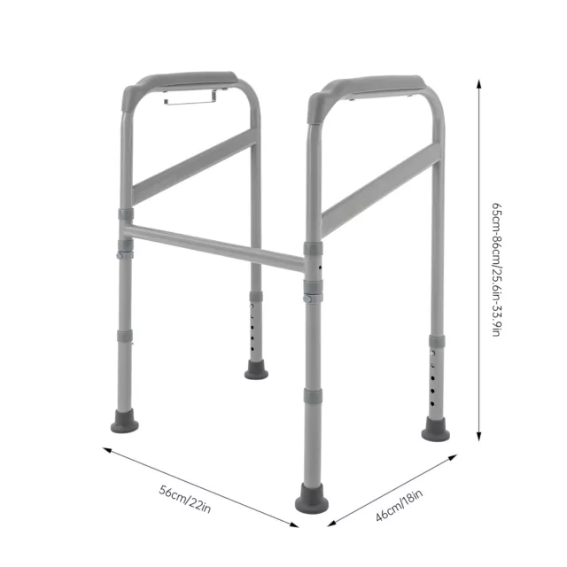 Toilet Frame Support Standing Aid Elderly Disabled Safety Grab Handle Adjustable 3