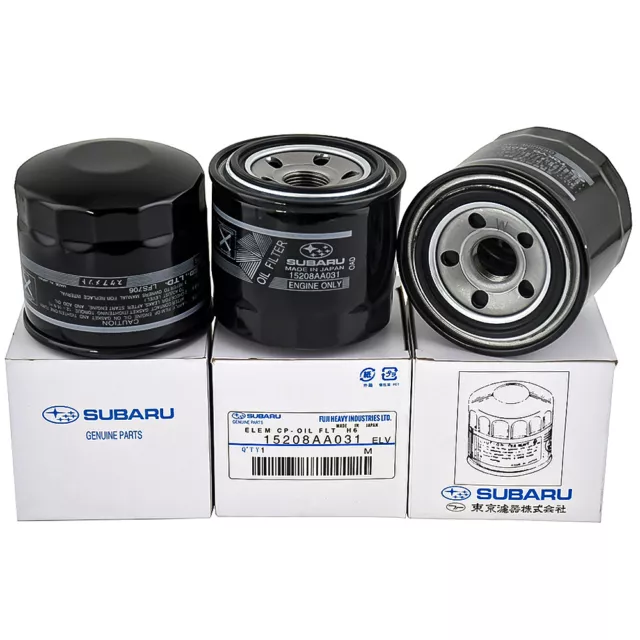 Genuine Subaru Engine Oil Filter 15208AA031 fit Legacy Outback Tribeca 3 Pack