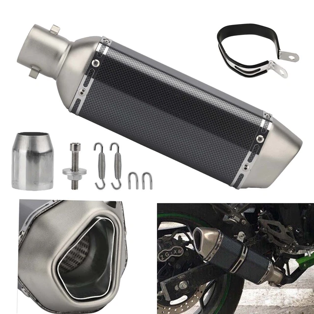 Slip On 38-51mm Motorcycle Exhaust Muffler Pipe For Kawasaki ZX6R ZX636 ZX6RR