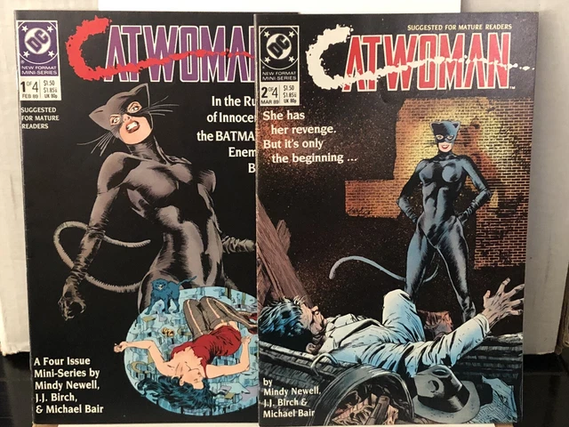 1989 DC Comics CATWOMAN #1 & 2 Mini-Series VF/NM Year One Story