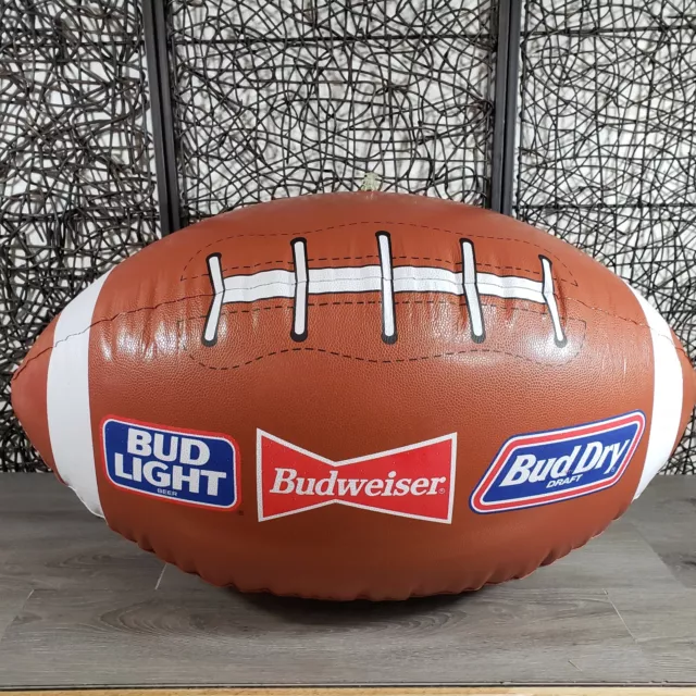 Vintage Budweiser Bud Light Dry Inflatable Promo Nfl Football 29" X 16.5"