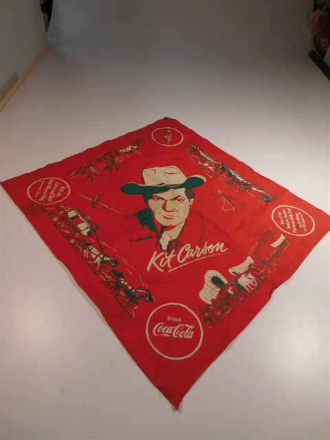 VINTAGE 1950'S WESTERN Kit Carson Coca-Cola Premium Red Coke