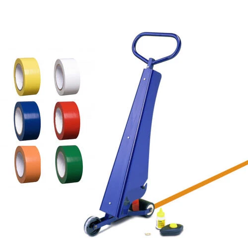 Bodenmarkierset, Markierwagen, 50mm Klebeband, Markierungsgerät, Farbmarkierung