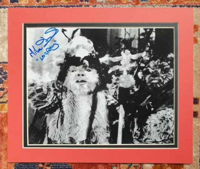 Star Wars MIKE EDMONDS Signed Logray Return of the Jedi Mounted Photo