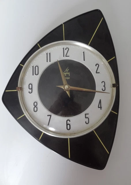 Pendule Japy fonctionnelle (1966-69), restaurée, mécanisme neuf, fonctionne - Décoration