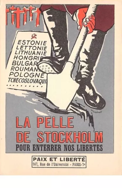 evenement.n°59768.grèves.carte recoupé.en etat.la pelle de stockholm