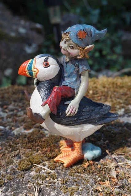 Figurine Troll Sur Vespa Scooter Bleu – Pixie Elfe – Collection Merveilles6172 – Neuf