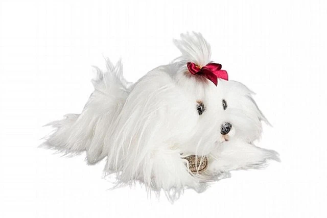 Maltese Dog Stuffed Animal, Retired Yomiko Classics Russ Berrie, Plushie Stuffie