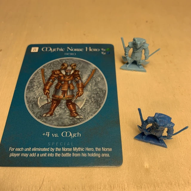 MYTHIC NORSE HERO 2 Tokens and Battle Card for AGE OF MYTHOLOGY Game NORSE Parts