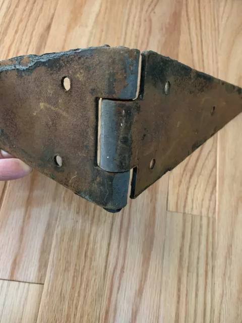 Antique Cast Iron 20.5" Barn Door Strap Hinge Long 3