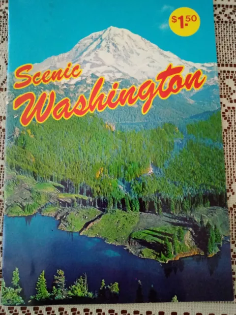 Scenic Washington Souvenir Photo Views Brochure  Vintage Tourism
