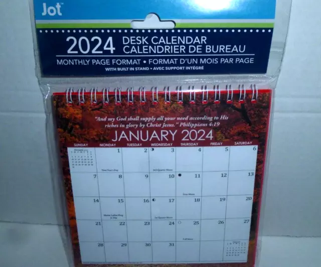 JOT FALL FOLIAGE 2024 Desk CalendarMonthly Format6" x 6"Brand New