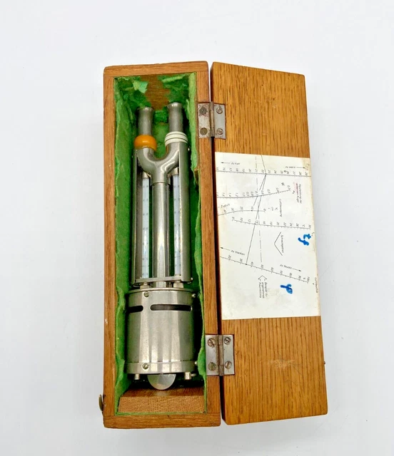 #SE3179# antike R Fuess Berlin Steglitz 113984 mechanische Psychrometer *RAR*