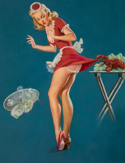 GIL ELVGREN Pin-Up Poster or Rolled Canvas Print "FRESH LOBSTER"