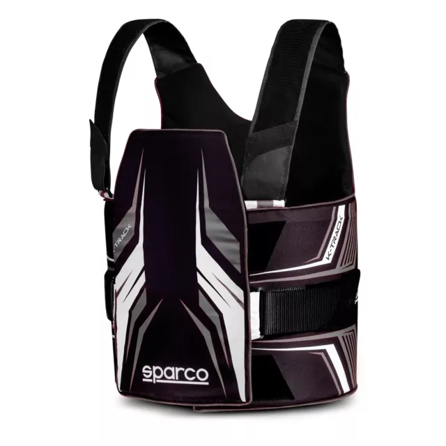 SPARCO 002406KNRBI2S Corpetto Karting Paracostole"K-TRACK" Nero/Bianco- tg:S
